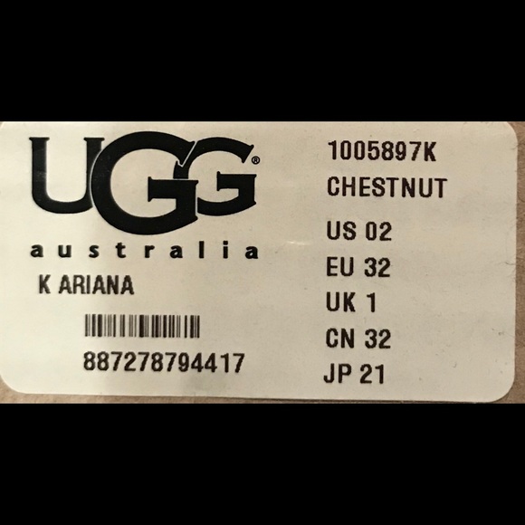 Brand new UGG K Ariana chestnut moccasin size 2 - Picture 6 of 6